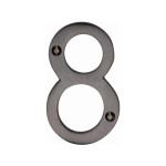 Heritage Brass Numeral 8 -  Face Fix 76mm – Traditional font